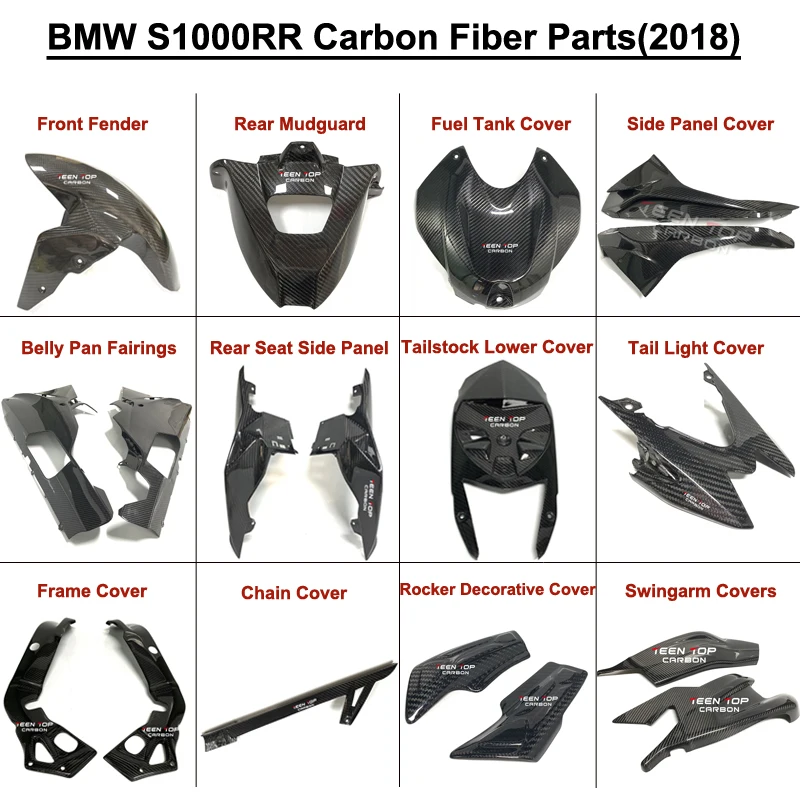 

Запчасти из настоящего углеродного волокна для BMW S1000RR S1000 RR S1000R HP4 S1000XR 2009-2018, аксессуары для мотоциклов S1000RR, переднее и заднее крыло