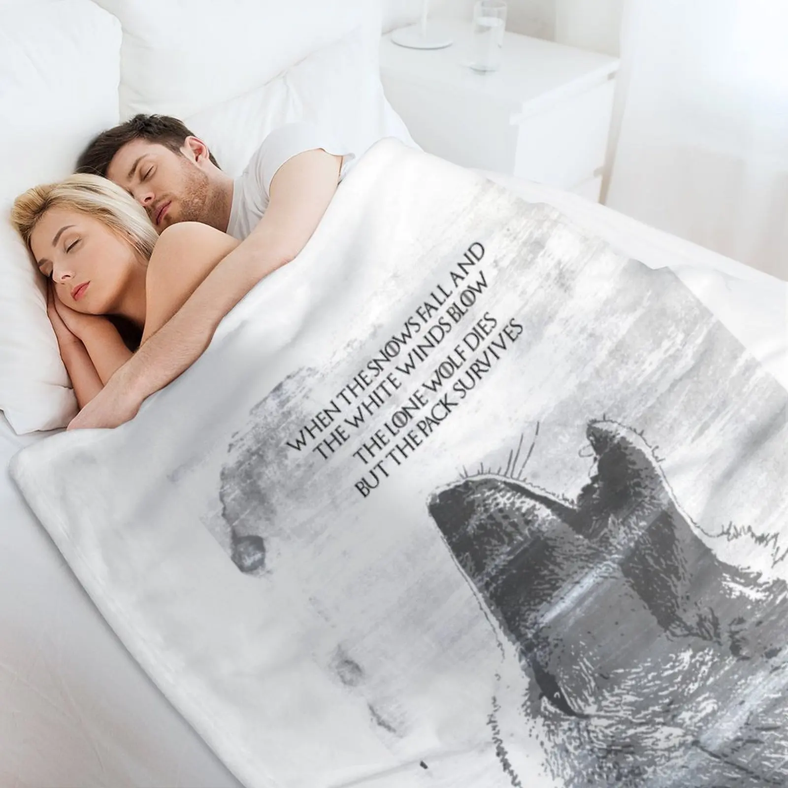 The Lone Wolf Dies But Pack Survives Плед Свободные лохматые одеяла люксового бренда