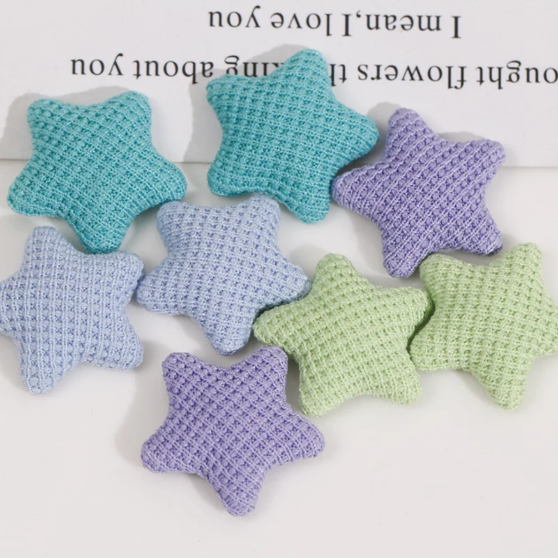 WFFNNKC 10 шт. цветных вязаных звезд украшения с плоской спинкой швейные пуговицы для