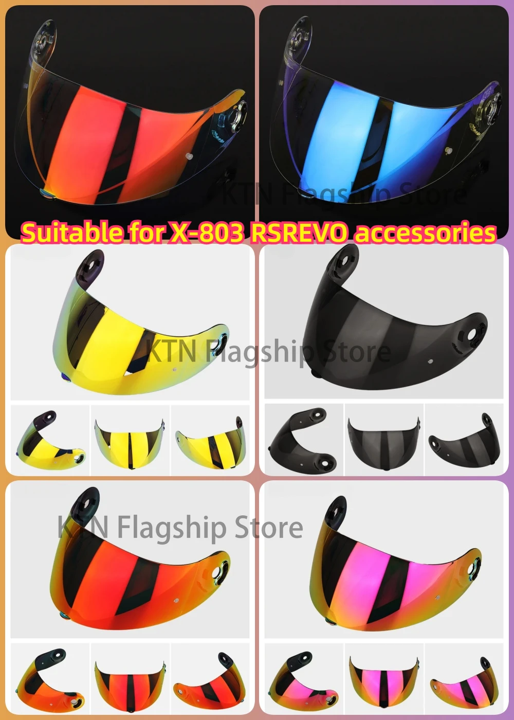 Мотоциклетный шлем полная защитная маска линза подходит для аксессуаров X-803 RSREVO.
