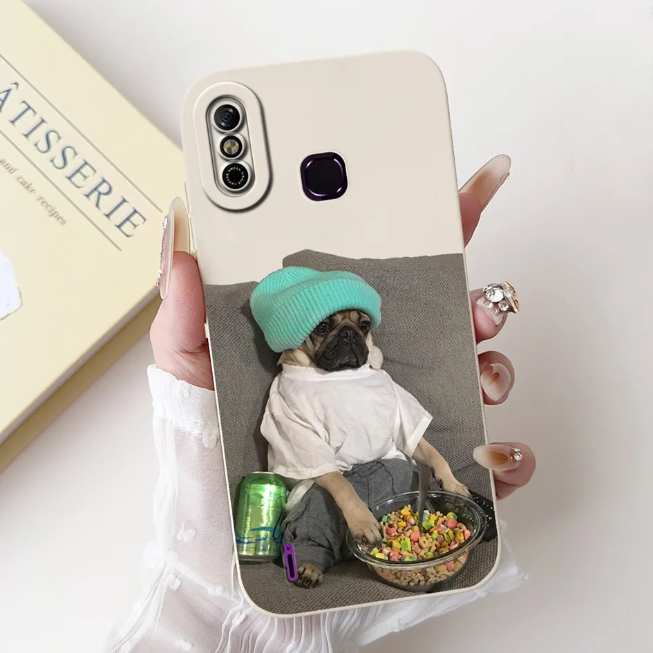 For Infinix Smart 4 Case X653 X653C Soft Silicone Cute Cartoon Matte Phone Cases on 4c Smart4 Shockproof Cover