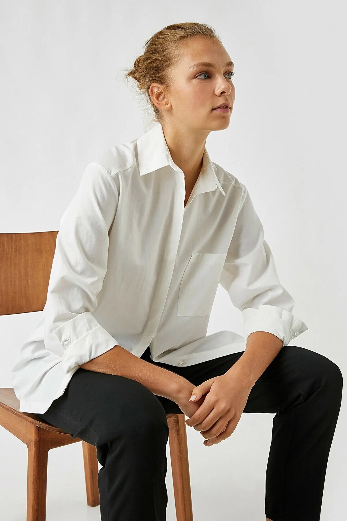 

Ecru shirt with women cotton with cotton cotton 345 Pretty and Cheap women's Blouses