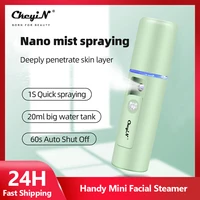 ckeyin handy mini facial steamer cool mist spayer spa nano mister face skin care moisturizing hydrating rechargeable atomization