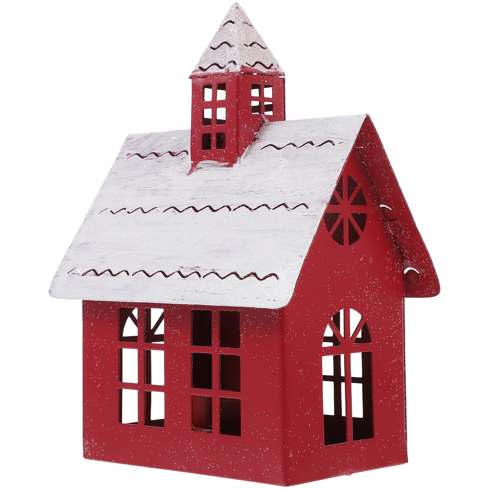 

Xmas Decor House Desktop Christmas Nativity Ornament Ornaments Village Iron Holder Houses