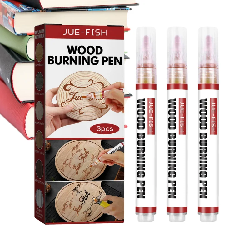 

Ручка для сжигания древесины, водонепроницаемая ручка для сжигания древесины, 3 шт., ручка-маркер «сделай сам», ручка для пирографии, ручка-маркер для художников, студентов