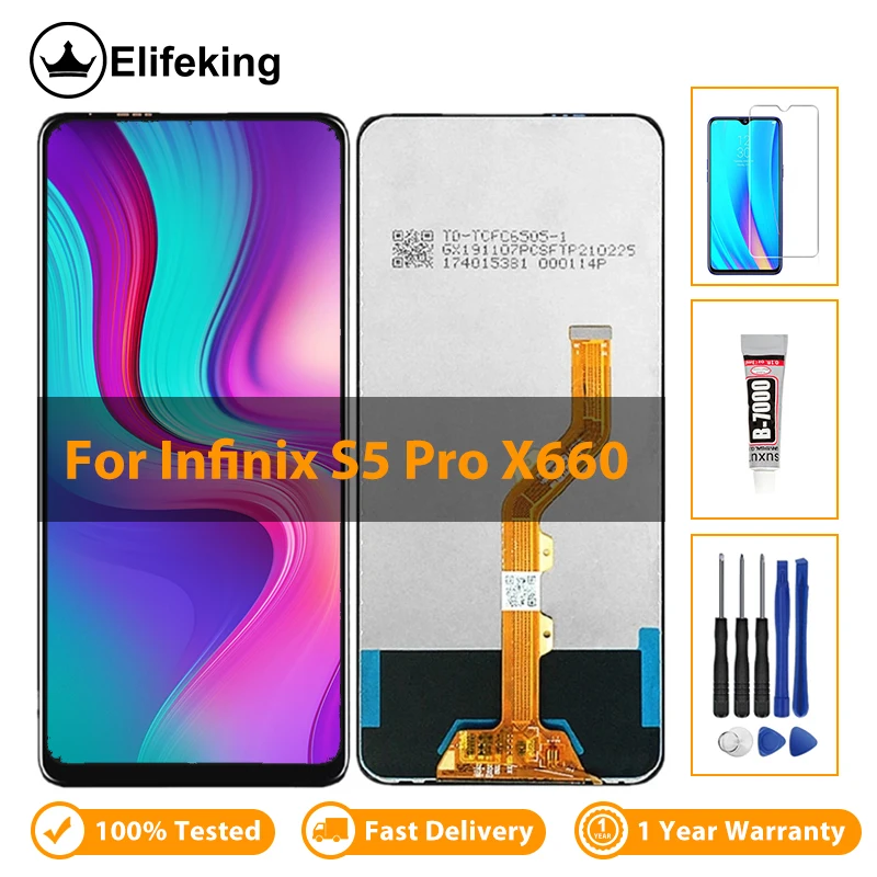 

ЖК-дисплей для Infinix S5 Pro X660/ Camon 15 Primeir, детали для замены с бесплатными инструментами, 100% протестирован