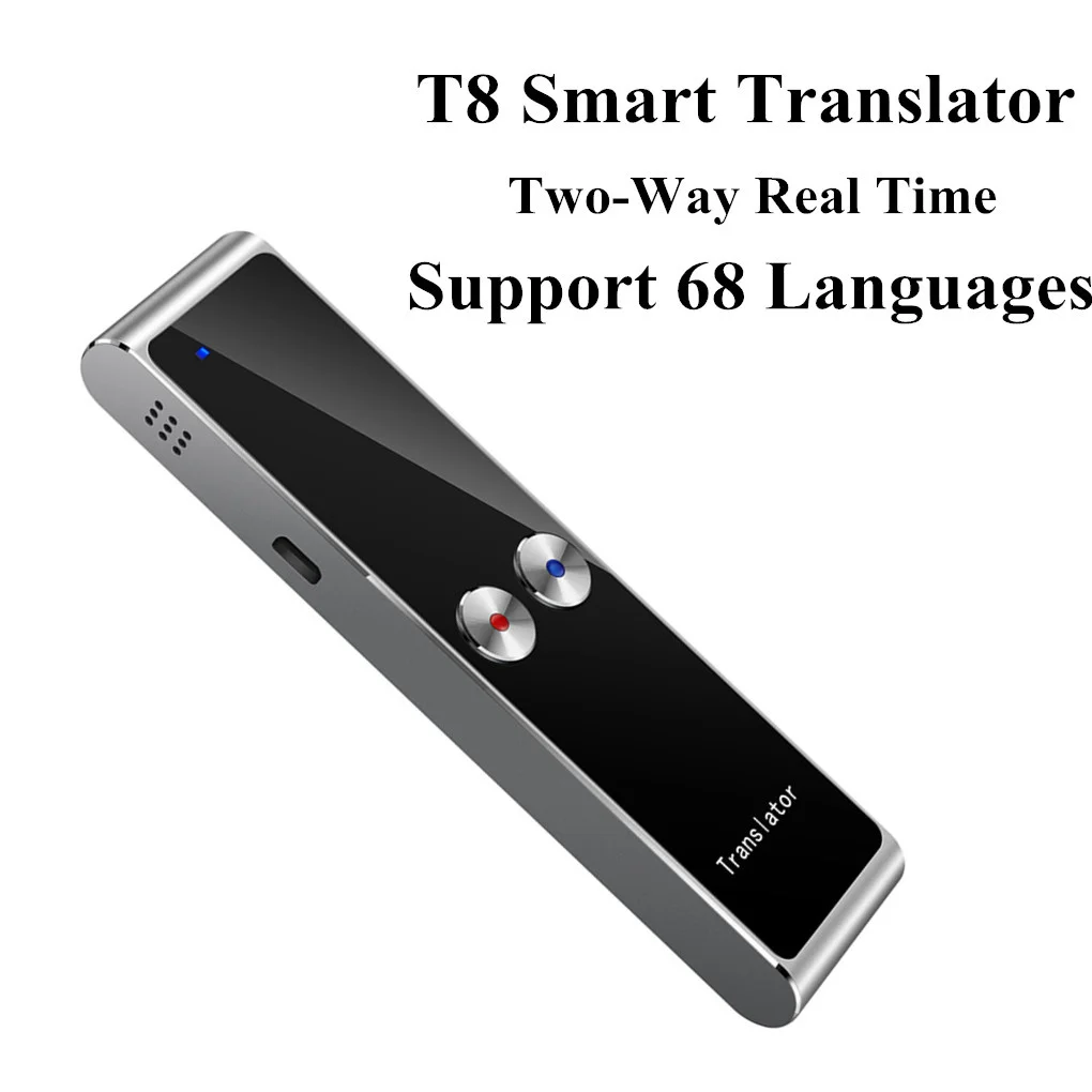 

T8 Portable Mini Wireless Smart Translator 68 Multi-Languages Two-Way Real Time Translator for Learn Travel Business Meeting New