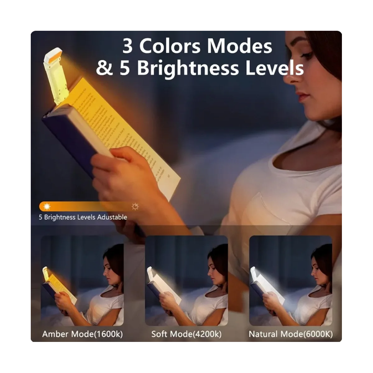 USB-лампа для чтения с таймером 5 яркостей
