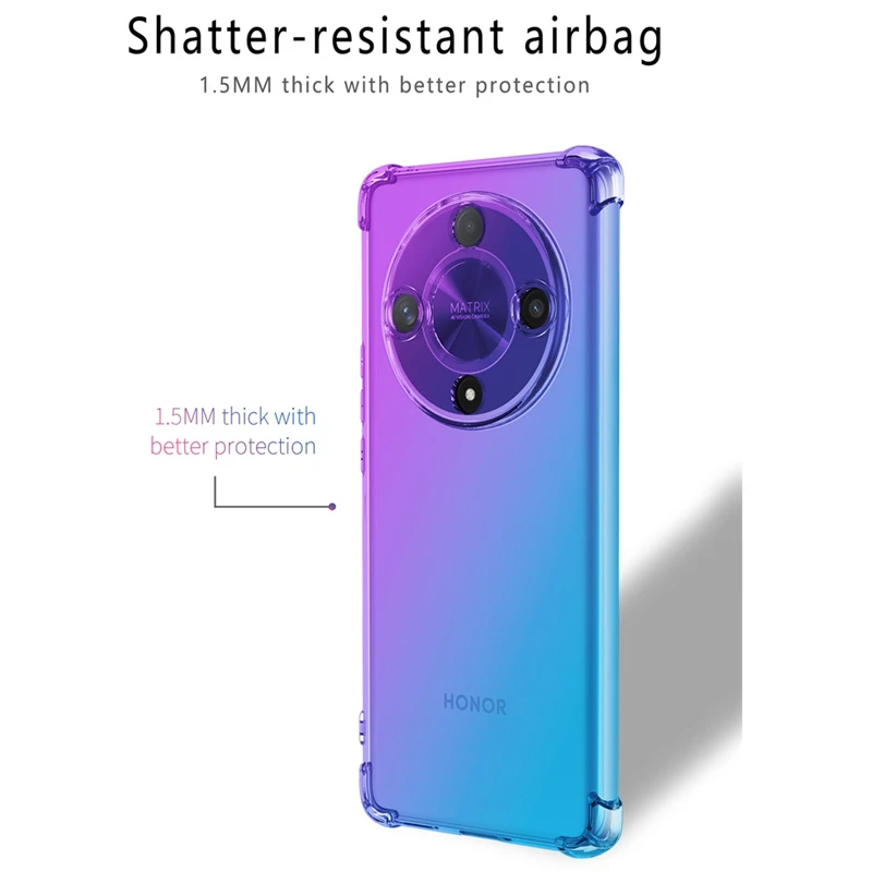 Противоударный чехол из ТПУ с градиентной подушкой безопасности для Honor Magic 6 Lite 5 4