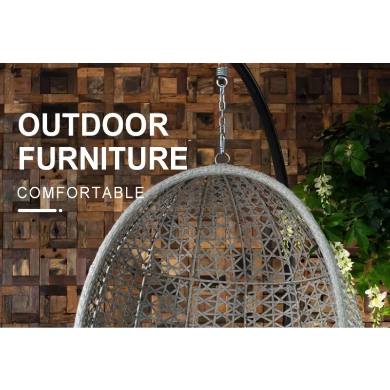 Фото Подвесное кресло-гамак из ротанга Darwin Outdoor PE 2026 оптом, с удобной подушкой, недорогое, кресло-качалка Bill №5