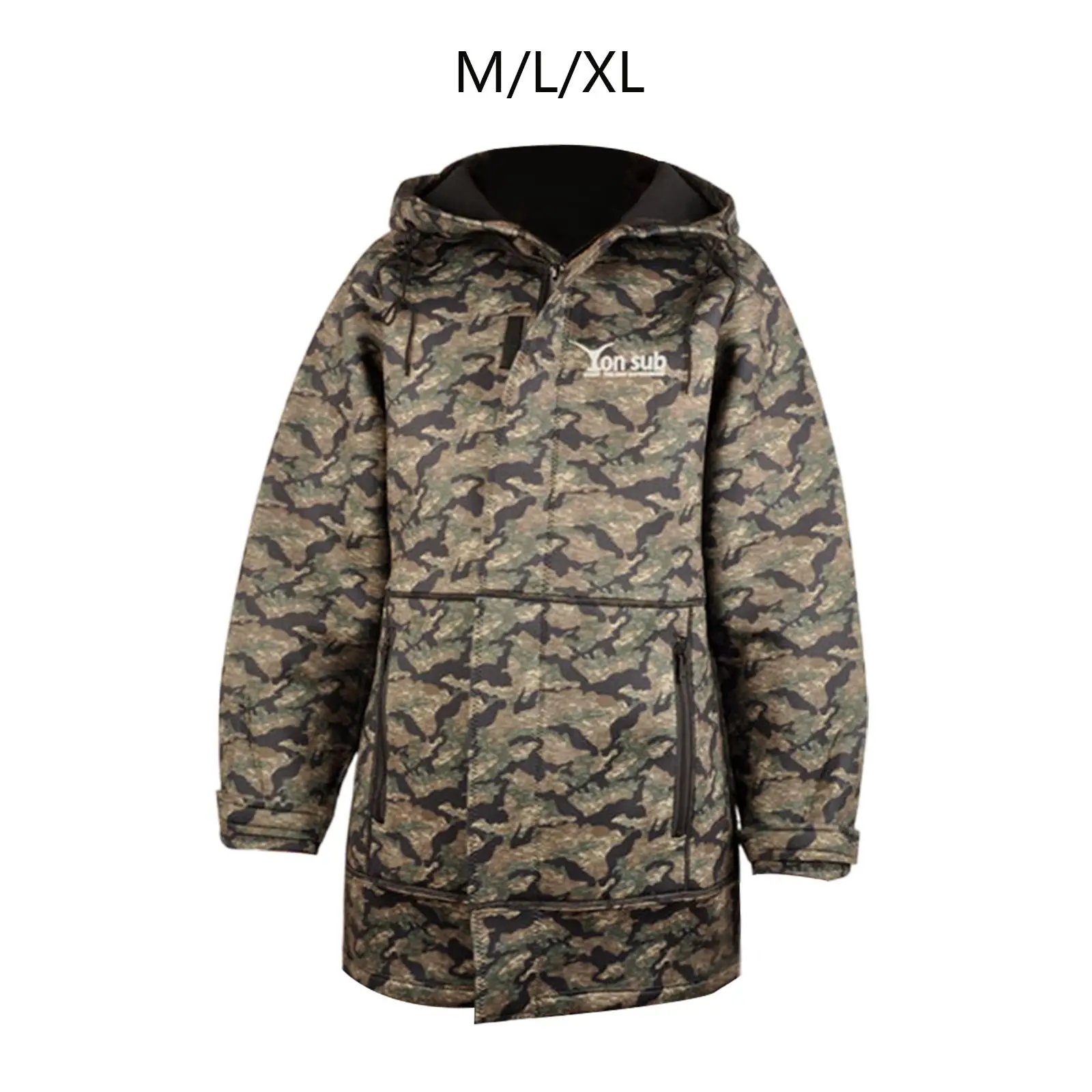 Водонепроницаемая парка теплая куртка гидрокостюм с капюшоном для плавания