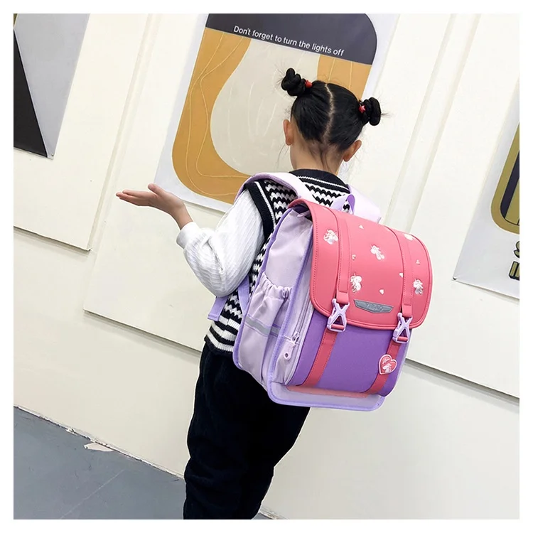 Grade 1-6 Children Primary School Students British Style Large Capacity Backpacks New Girls Boys Reflective Unicorn Schoolbags