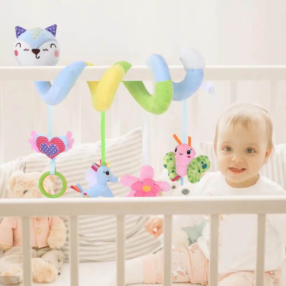 

Crib Rattle Toy Cute Cartoon Pegasus Doll Plushies Soothing Toy Colorful Baby Stroller Crib Hanging Rattles Plush Toy for Baby