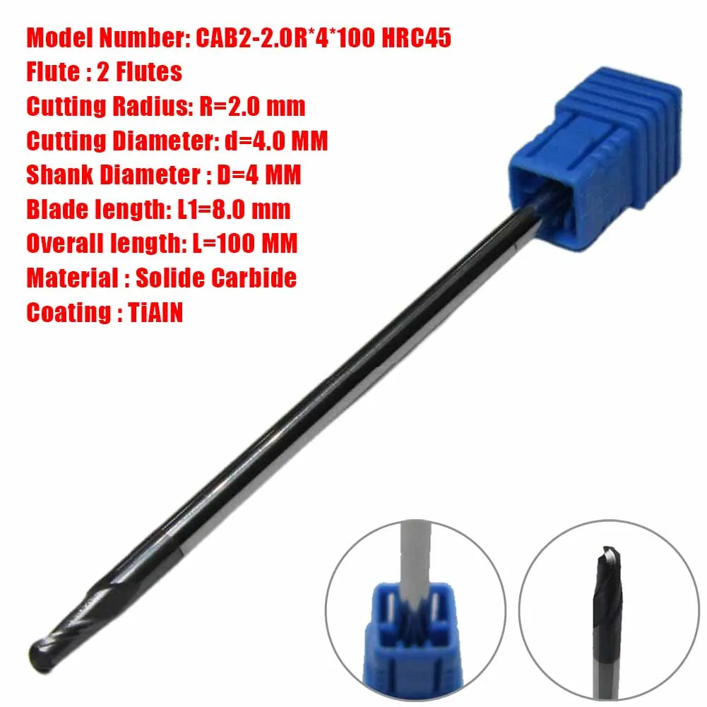 

Durability Ball Nose End Mill Mill Business CNC Carbide Cutter End Extra Industrial Manufacturing Metalworking
