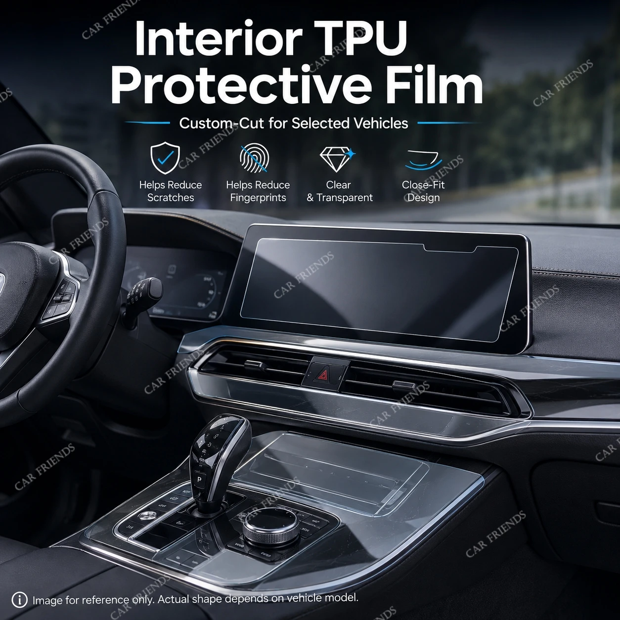 Фото Для Geely Monjaro 2024 Kx11 Xingyue L 2023: Прозрачная защитная пленка из ТПУ для интерьера, панели переключения передач и центральной консоли, защита от царапин №3