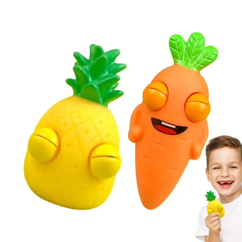 

Eye Popping Squishys Toy Pineapple Carrot Simulation Fruit De-Compression Toy Soft Cute Pineapple Squeeze And Stretch Toy To