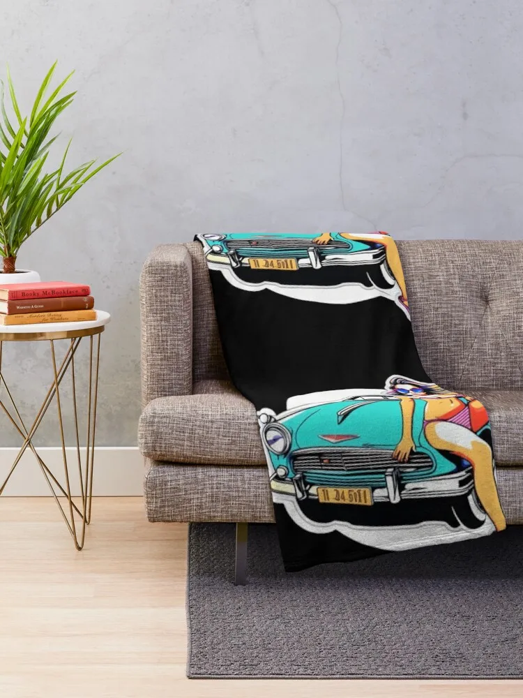 Бикини для девочек с ретро-автомобилем красивая модель бикини стильное одеяло