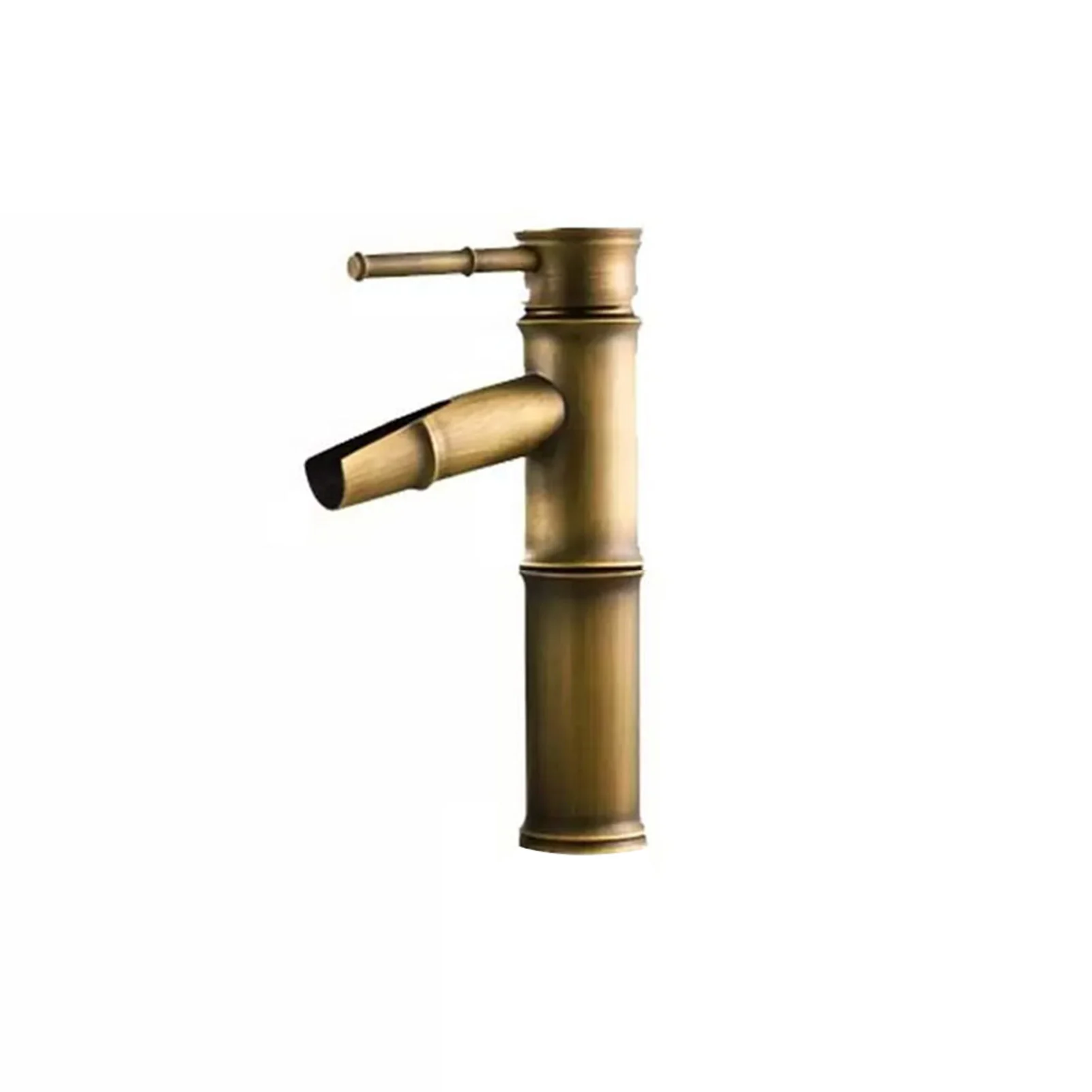 

Washbasin Bathroom Waterfall Sink Bamboo Water Faucet Single Lever Vintage Brass Home Supplies Braided Hoses For Countertop