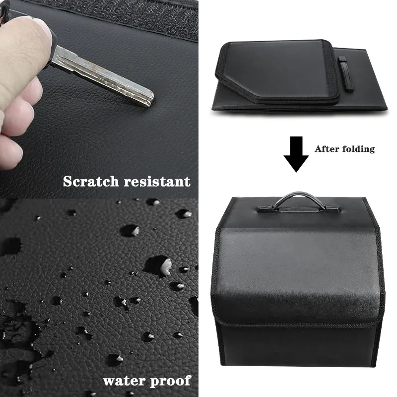 Автомобильный кожаный Органайзер складная сумка для хранения Mitsubishi Lancer ASX Mirage