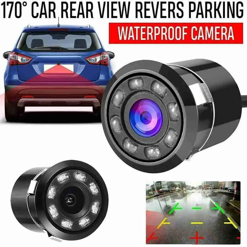 

170 Degree Car Rear View Camera 8 LED Night Vision Reversing Auto Parking Monitor CCD Waterproof HD Video Monitor Camera