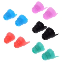 1 pair silicone earplugs noise cancelling ear plugs hearing protection 5 colors