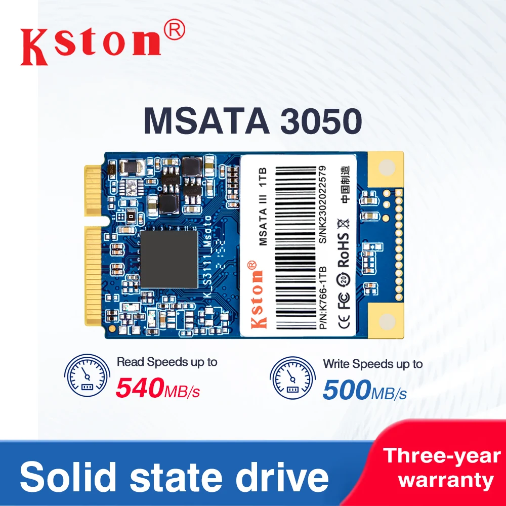 

Kston SATA3 MSATA SSD 32GB 64GB 256GB 128GB 512GB 1TB 2TB Mini SATA Internal Solid State Hard Drive Disk For Laptop Desktop PC