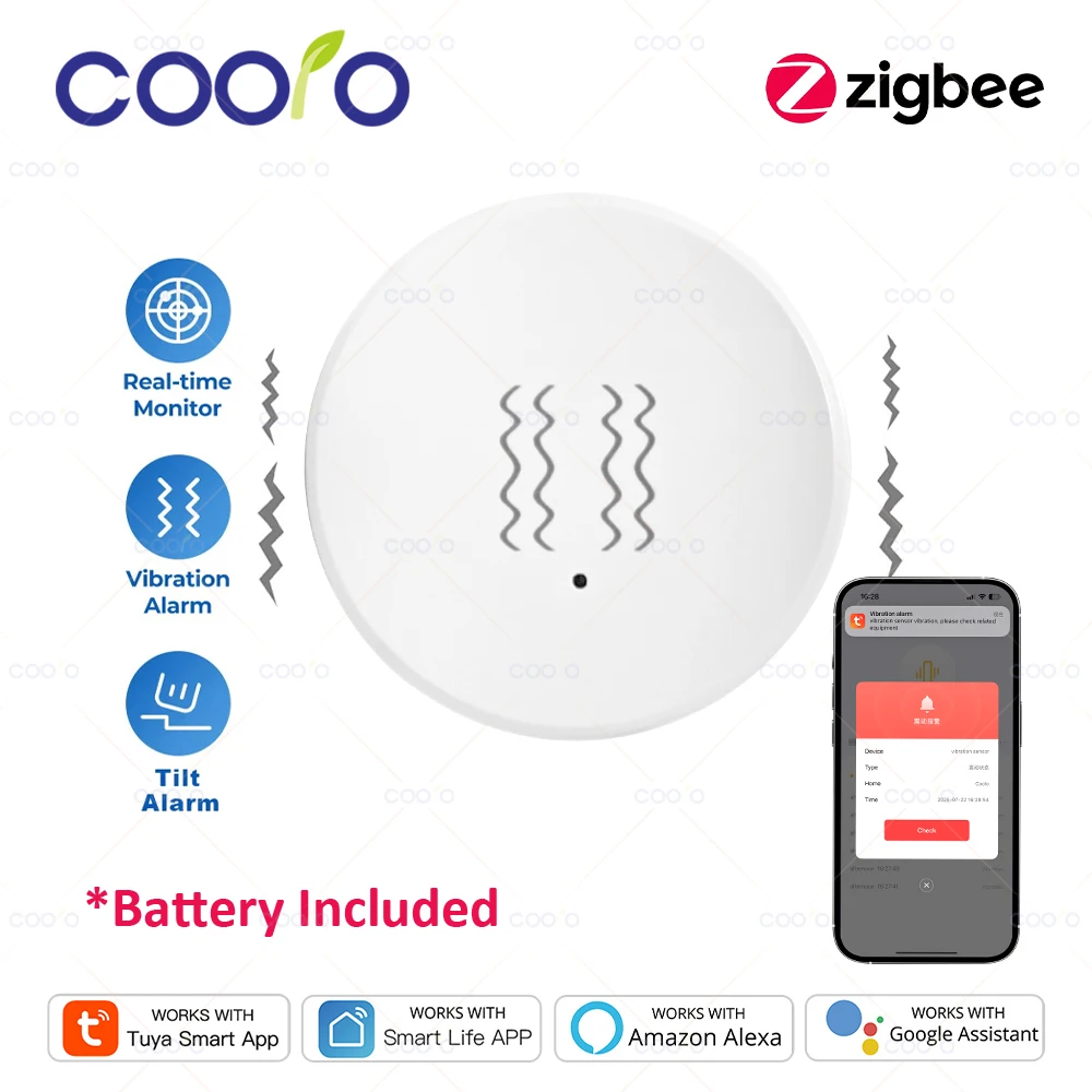 

Умный датчик вибрации Zigbee