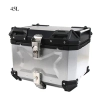 45l aluminum alloy motorcycle rear trunk luggage case quick release tail box waterproof trunk storage box for honda suzuki