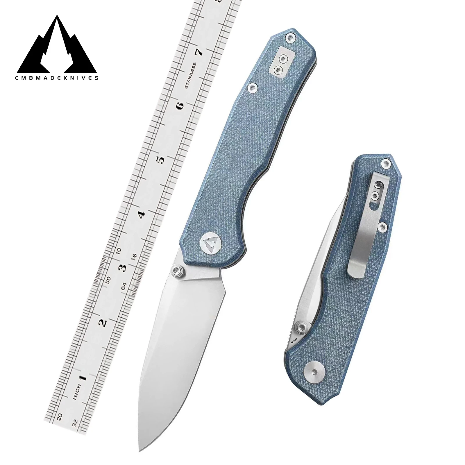 Фото CMBMADEKNIVES Explorer Micarta Ручка 14C28N Стальное лезвие Карманный складной тактический нож для выживания и кемпинга на открытом воздухе EDC CMB-18D №1