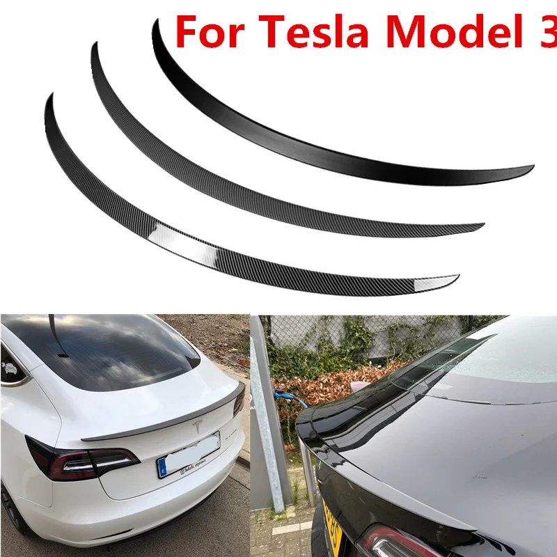 

Задний спойлер для багажника, заднее крыло, губа на крышу, украшение автомобиля, аксессуары из АБС, Стайлинг автомобиля для Tesla Model 3 2017 2018 2019 ...