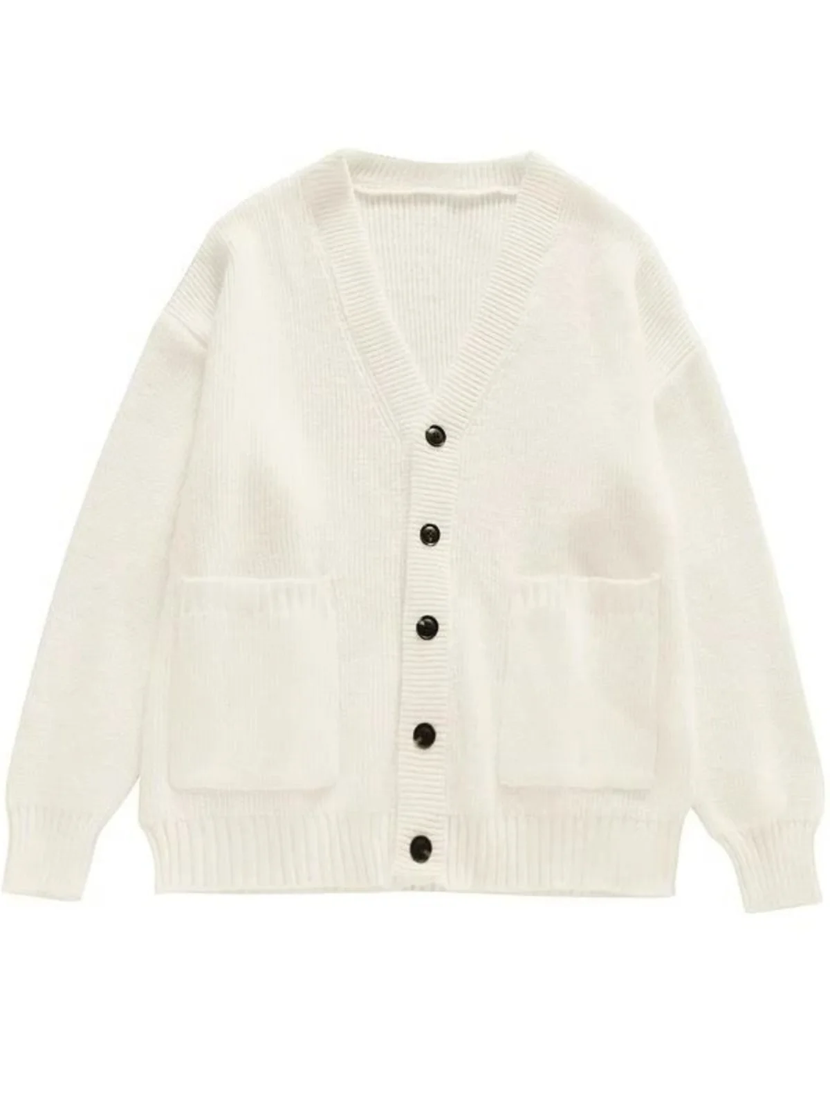 Soft Glutinous Knit cardigan Women clothes Autumn and Winter New Sweater Outerwear Loose Korean Sle V-neck Idle Outdo...