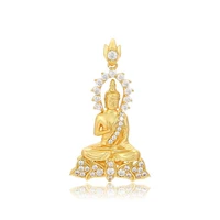 classic buddhist style zircon garden buddha buddhism pendant necklace for men women exquisite religious style amulet jewelry