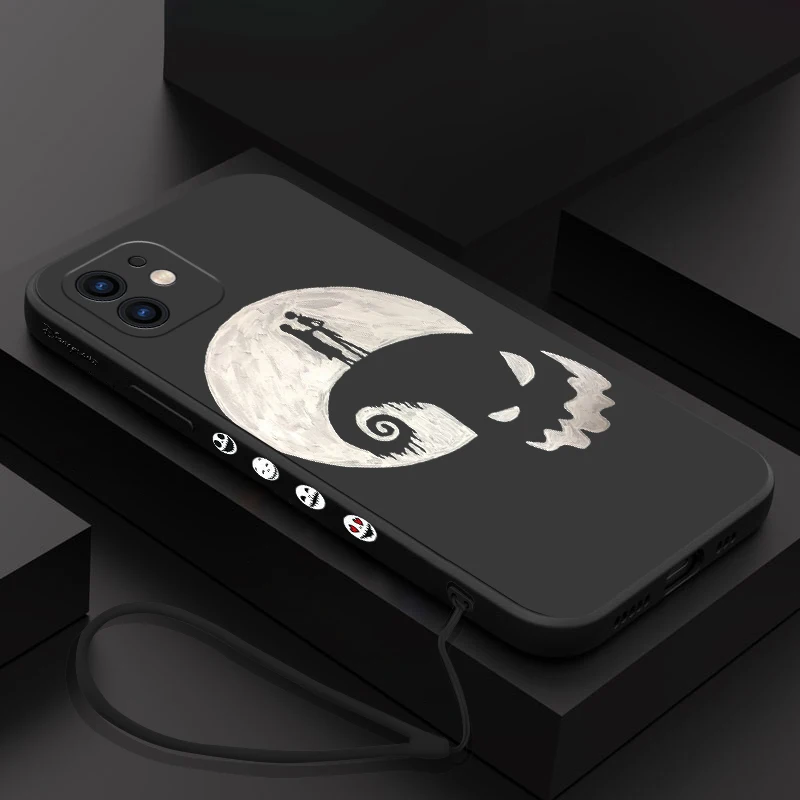 

The Nightmare Before Christmas Phone Case For iPhone 14 13 12 11 Pro Max Mini X XR XS MAX SE 2020 8 7 Plus With Lanyard Cover