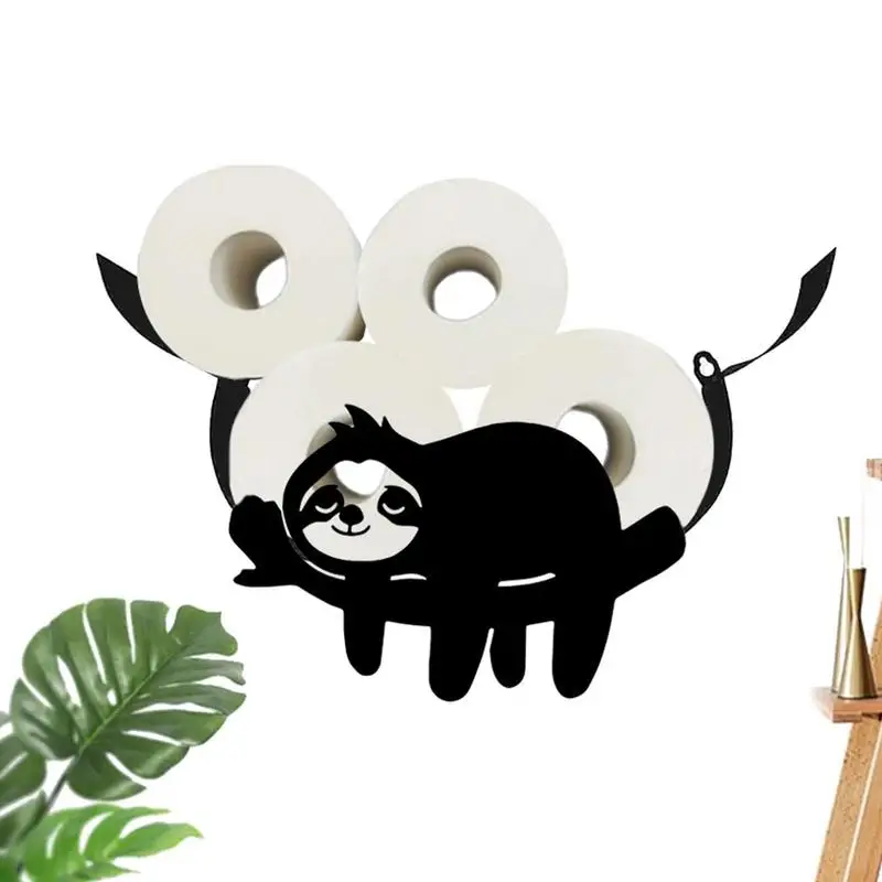 

Sloth Storage Toilet Paper Rack Wall-Mounted Funny Sloth Holder Universal Paper Rolls Shelf Stand Household Bathroom Accessories