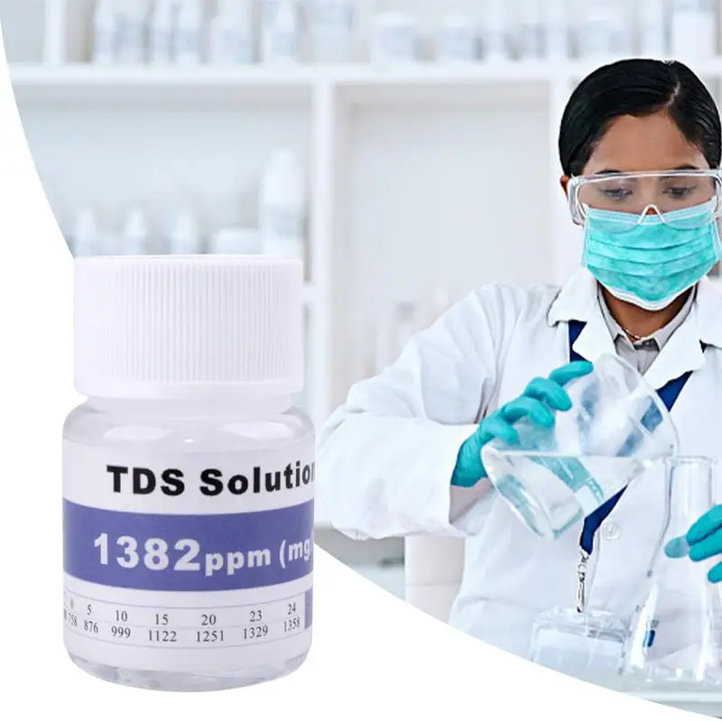

Calibration Solution For EC TDS Testers 25ml 84us/cm 1413us/cm 12.88ms/cm 1382ppm TDS PH ORP Calibration Solution Reusable