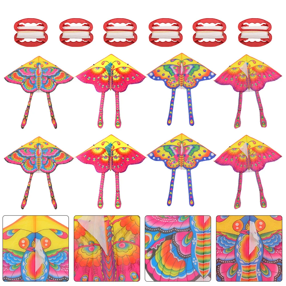 

Kite Kids Kitesoutdoorbutterflies Fly Easytoy Triangle Flying Children Toys Games Plaything Beach Cartoon Line Colorful Game