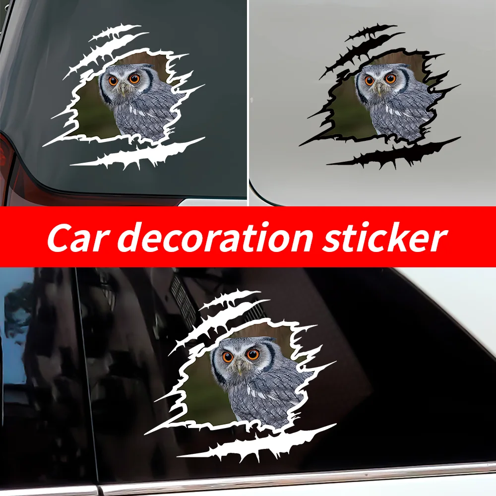 Автомобильная наклейка с изображением совы водостойкая солнцезащитная для