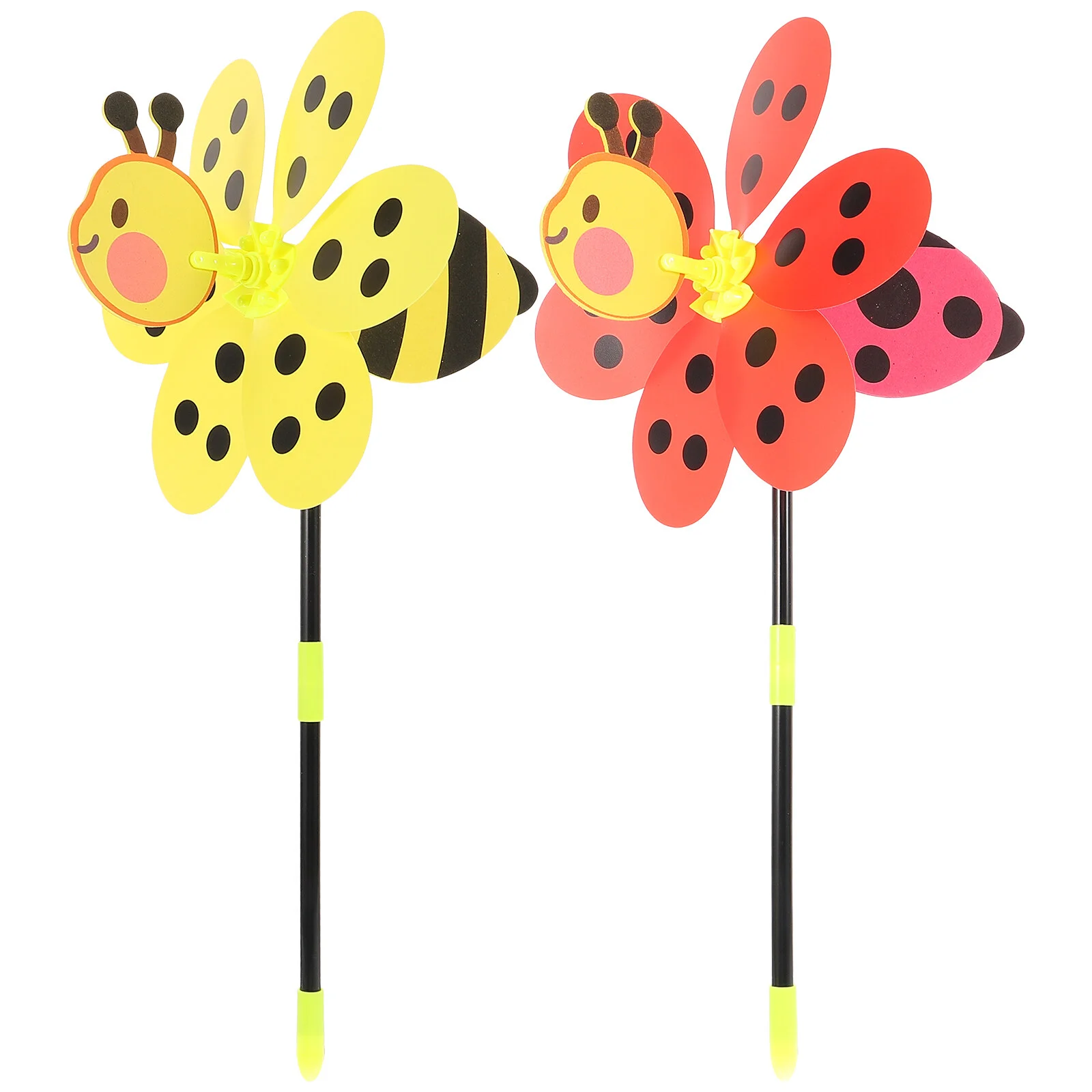 

2Pcs Children Windmill Toys Outdoor Kid Toysative Pinwheel Yard Lawn Plastic Windmill