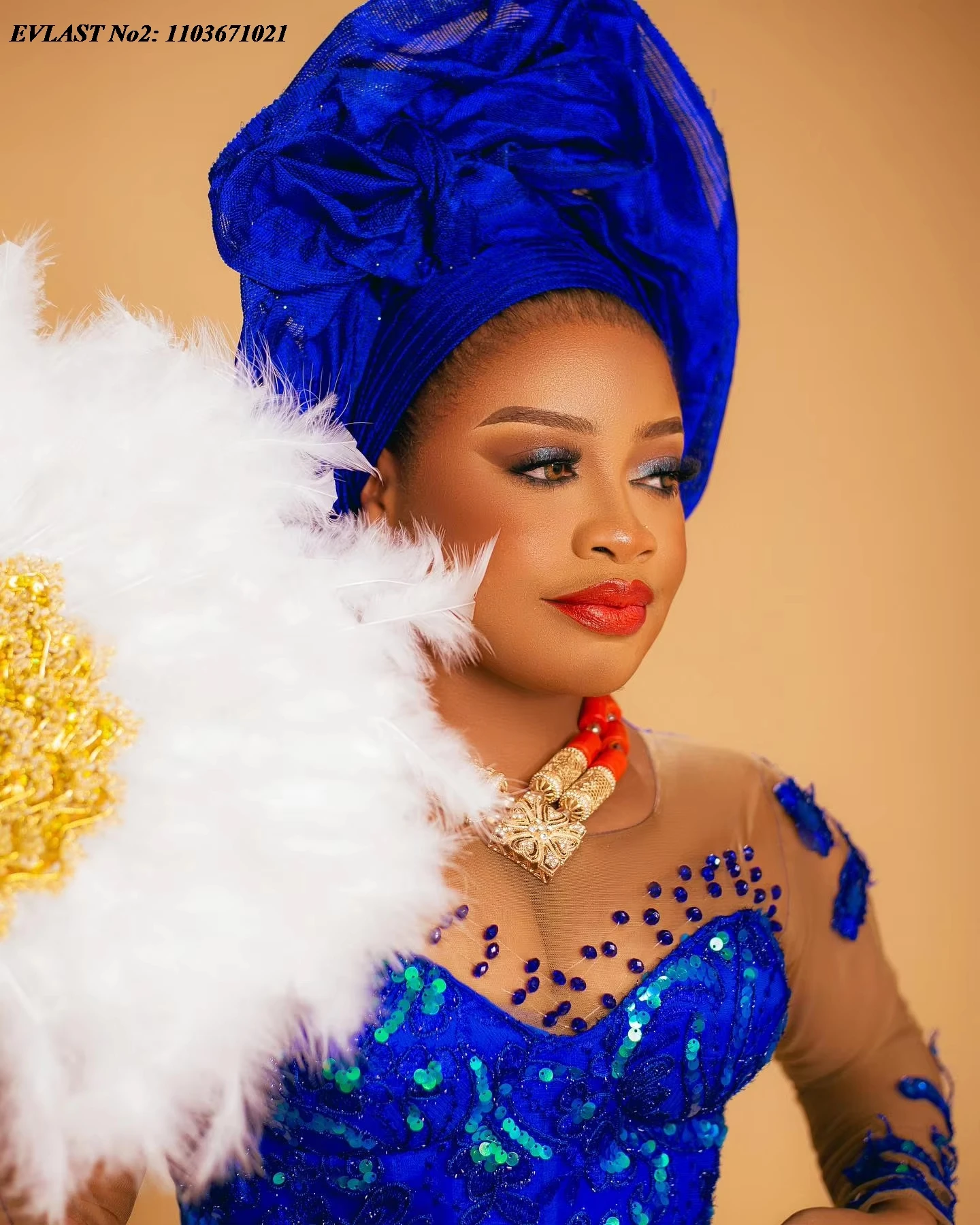 EVLAST индивидуальное вечернее платье Aso Ebi Royal Blue с блестками блестящее в