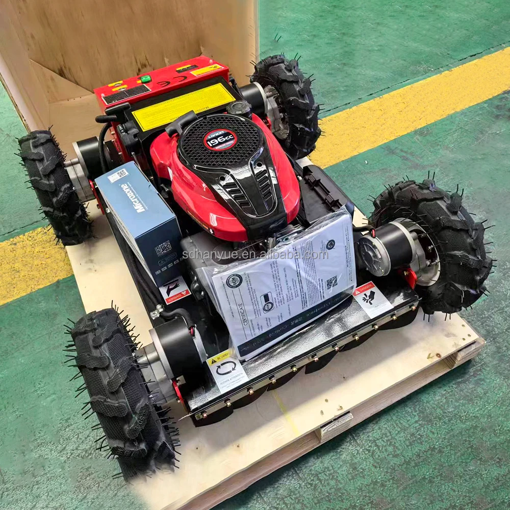 Радиоуправляемая газонокосилка роботизированная косилка на гусеничном ходу 7 5