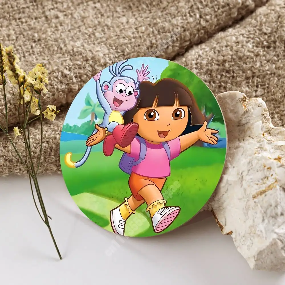 Деревянная подставка для чашек Dora the Explorer (Дора и Эксплореры) с мультяшным рисунком, для капучино, водки, сока, воды, для цветочного магазина (art.: 3920dc73d1aef) - 3920dc73d1aef