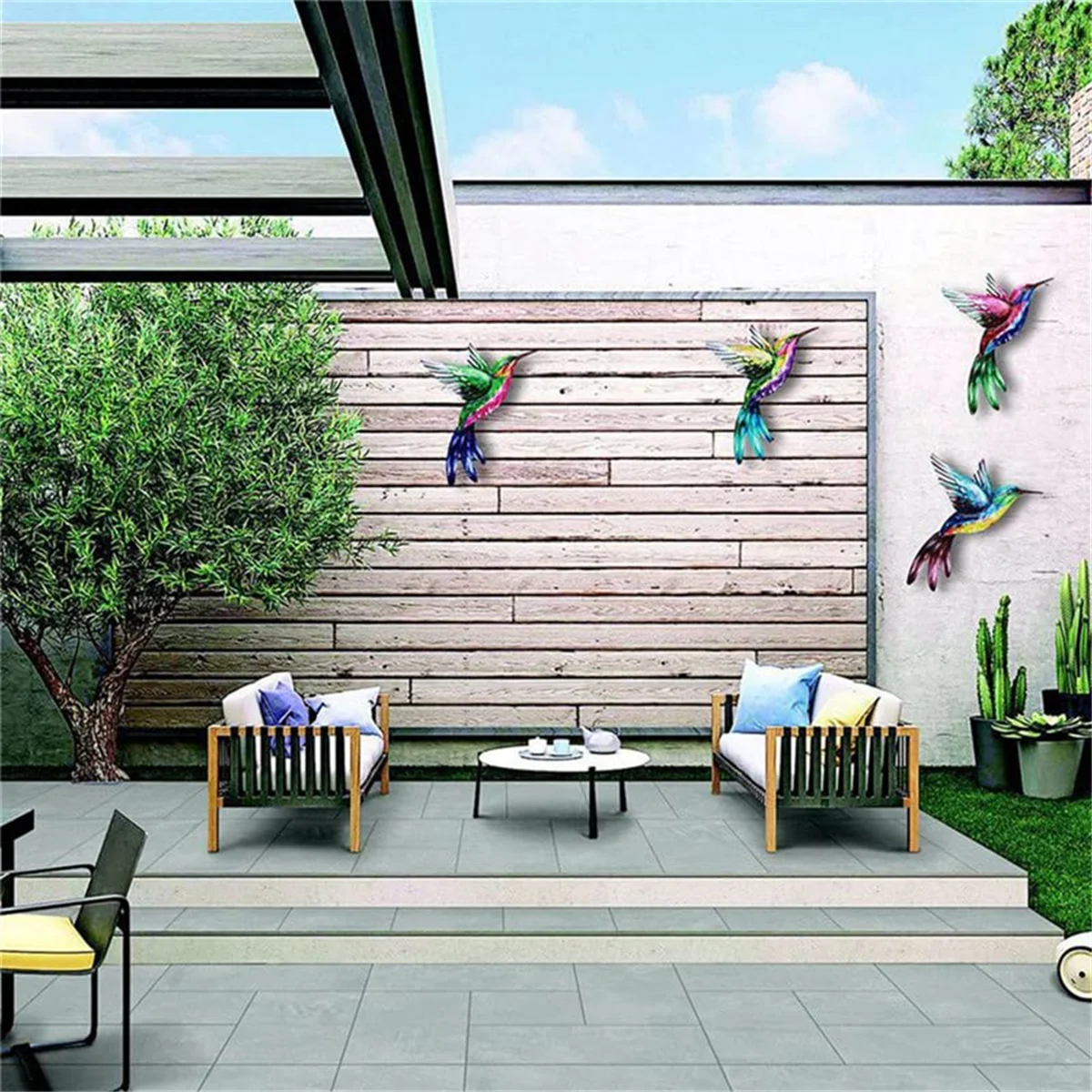 Украшения для сада 4 шт. подвесные металлические украшения улицы гостиной газона