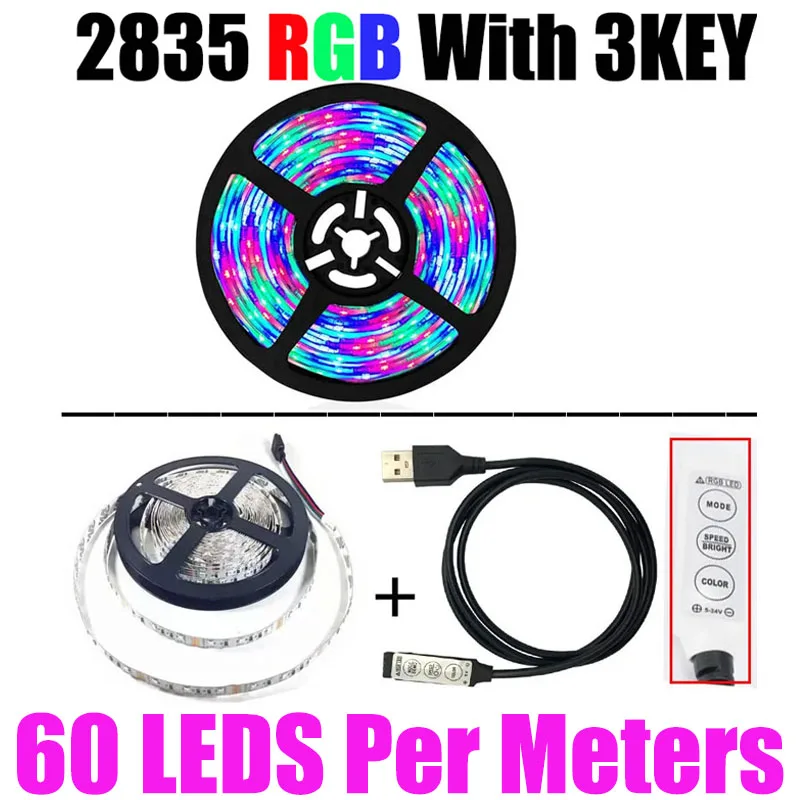 

HugSunLight светодиодная лента USB 5В 5 метров теплый/холодный белый/розовый/зеленый/синий/красный