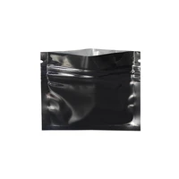 200pcs glossy black zip lock aluminum foil bag 7 56 3cm small self seal mylar zip lock foil food grade package pouches