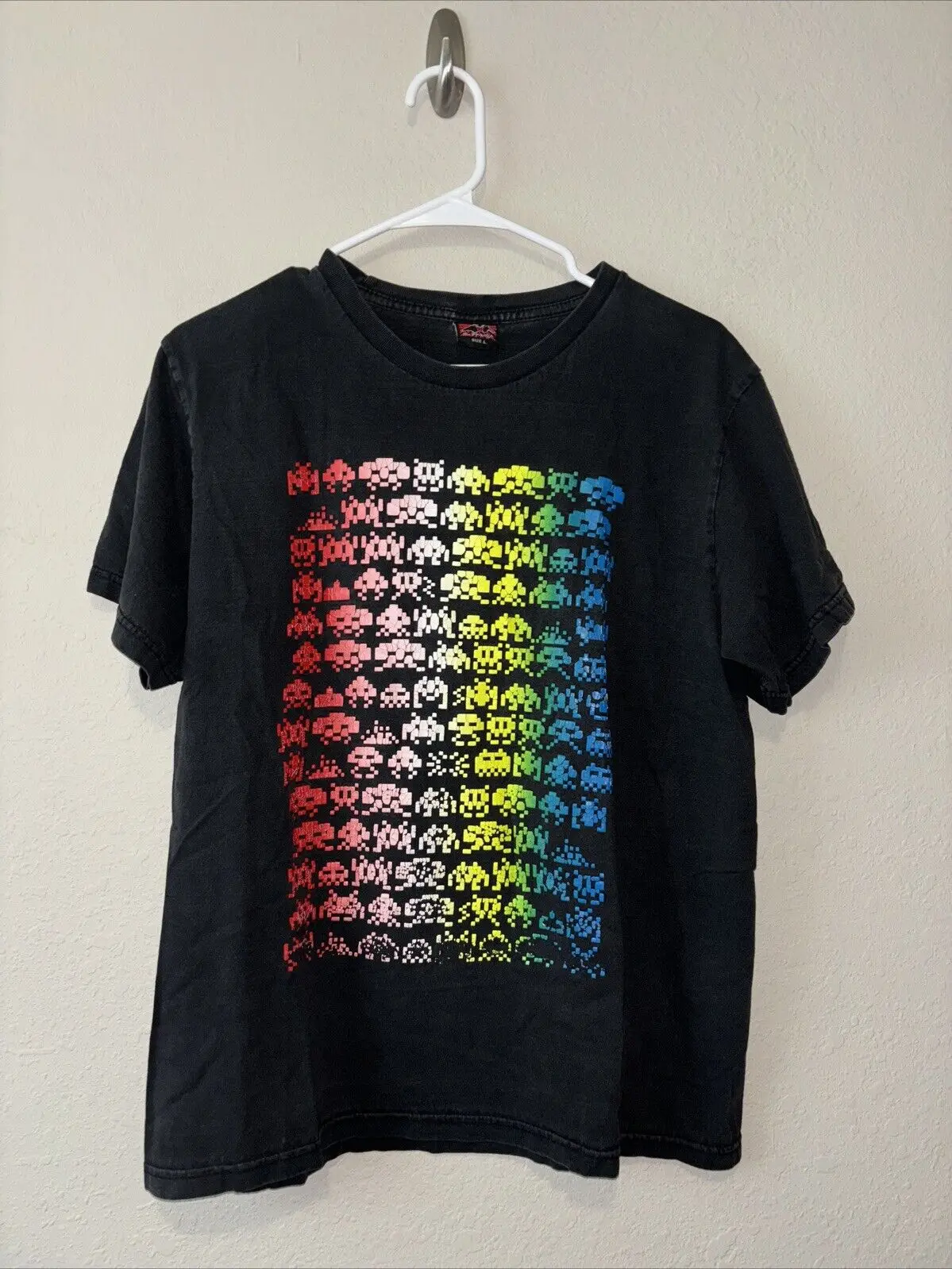 Футболка Y2K The Phantom Space Invaders в стиле ретро размер L большая Молодежная