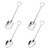 4pcs 304 stainless steel coffee spoon retro shovel ice cream spoon creative tea spoon fashion tableware kitchen set tool lot