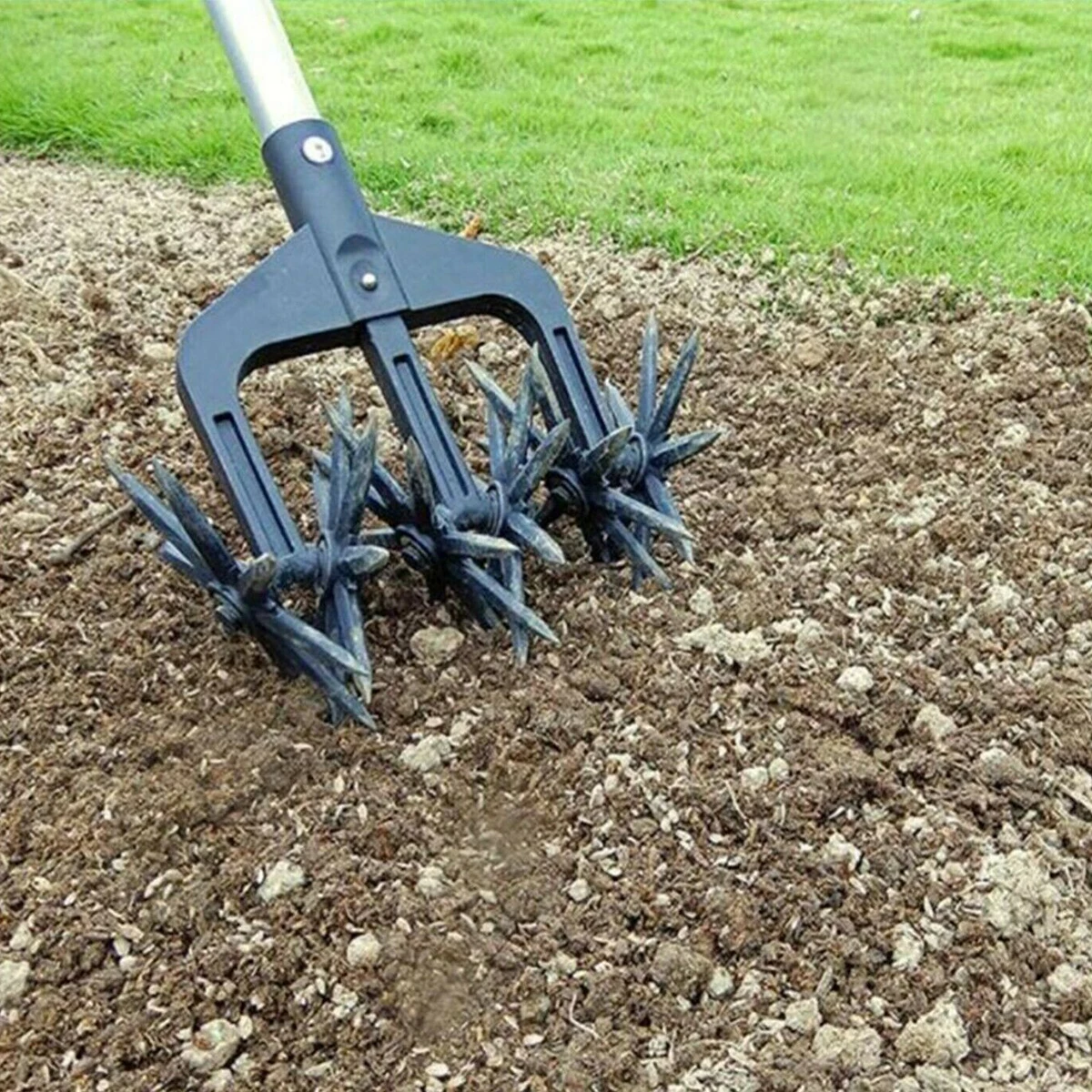 

Rotary cultivator garden soil plowing tool, adjustable garden rotary cultivator, and handheld garden lawn soil loosening tool