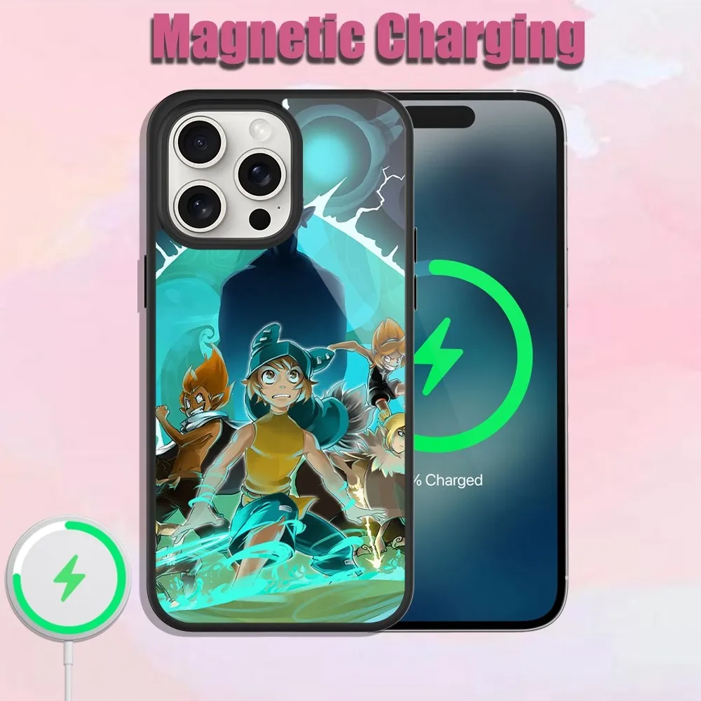 Чехол для телефона Game W-Wakfu iPhone 13 15 11 12 14 Plus Pro Max Магнитный чехол Magsafe со стеклянной