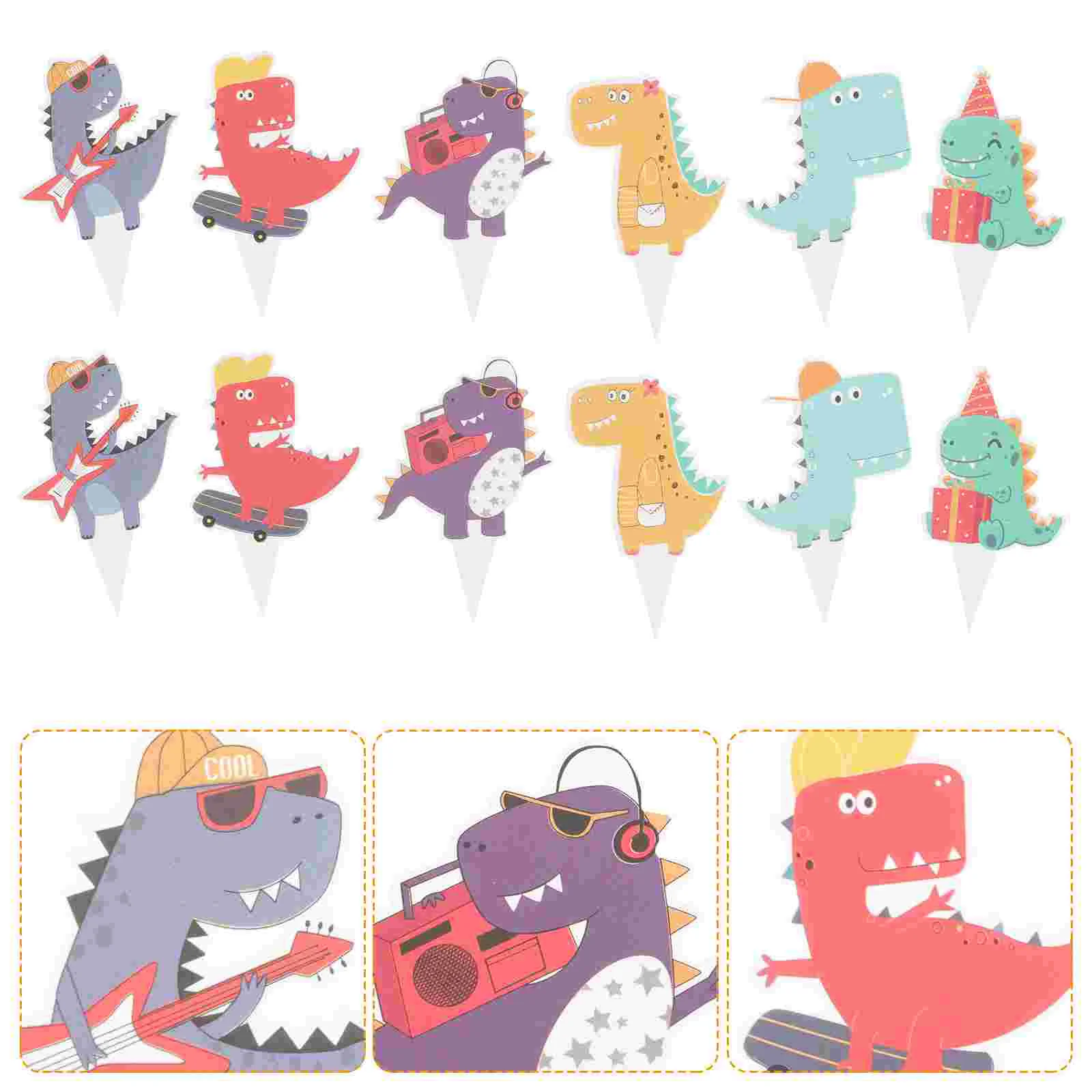 

72pcs Cartoon Dessert Picks Dessert Cake Picks Cupcake Toppers