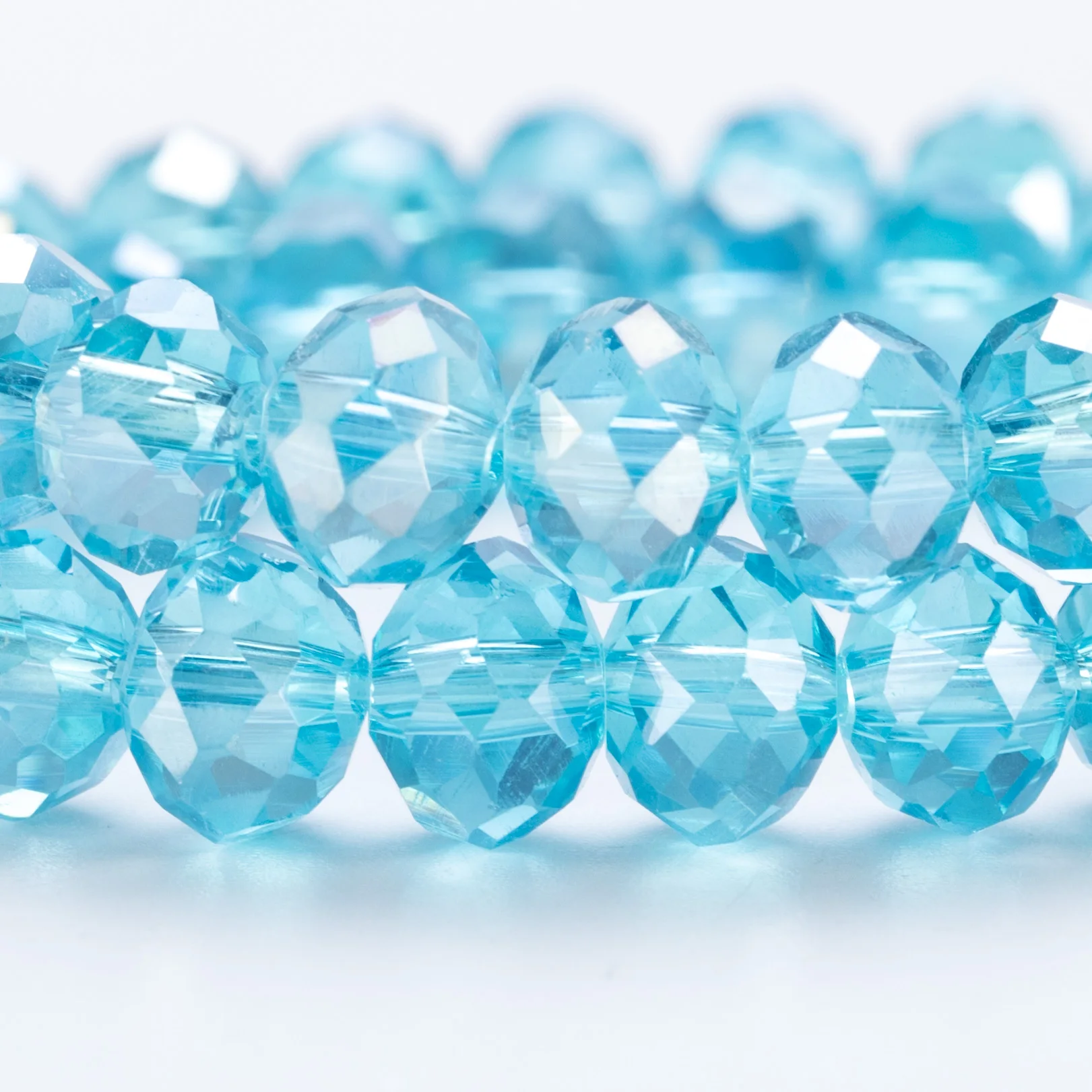 

4 6 8mm Rondelle Crystal Beads Faceted Transparent Glass Beads Loose Spacer Beads for Jewerly Making Needlework Bracelet Neclace